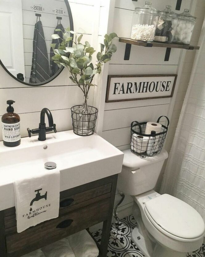 60 Stunning Farmhouse Bathroom Decor and Design Ideas