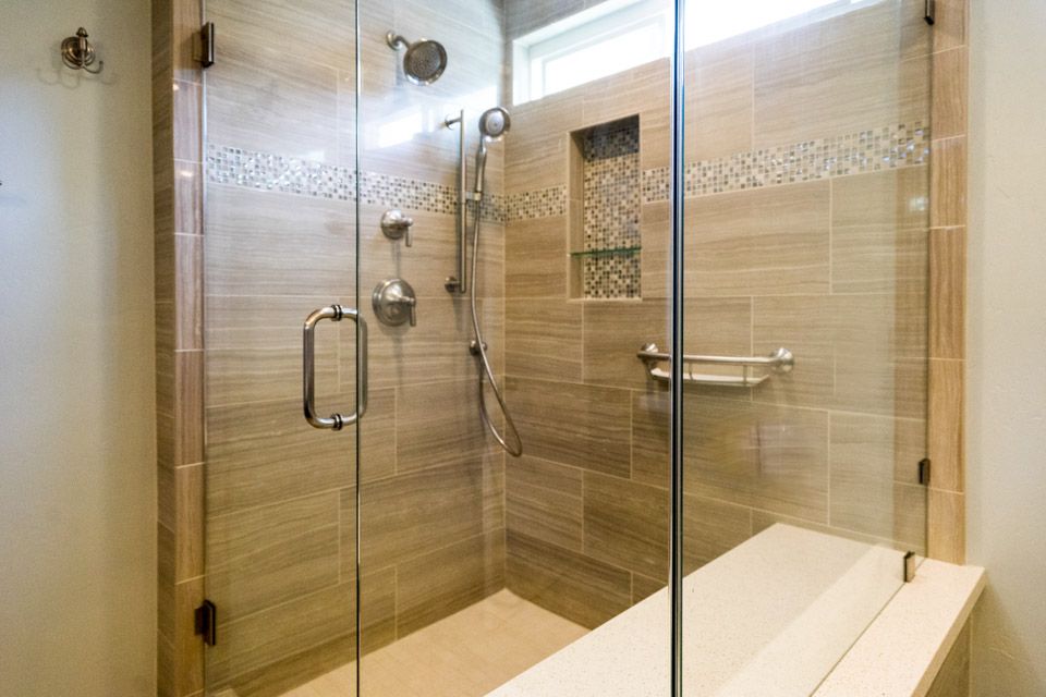 Bathroom Remodeling Contractor Tile walk in shower, Bathroom