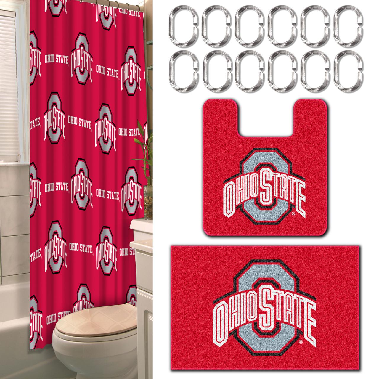 NCAA Ohio State University Buckeyes Bathroom Set