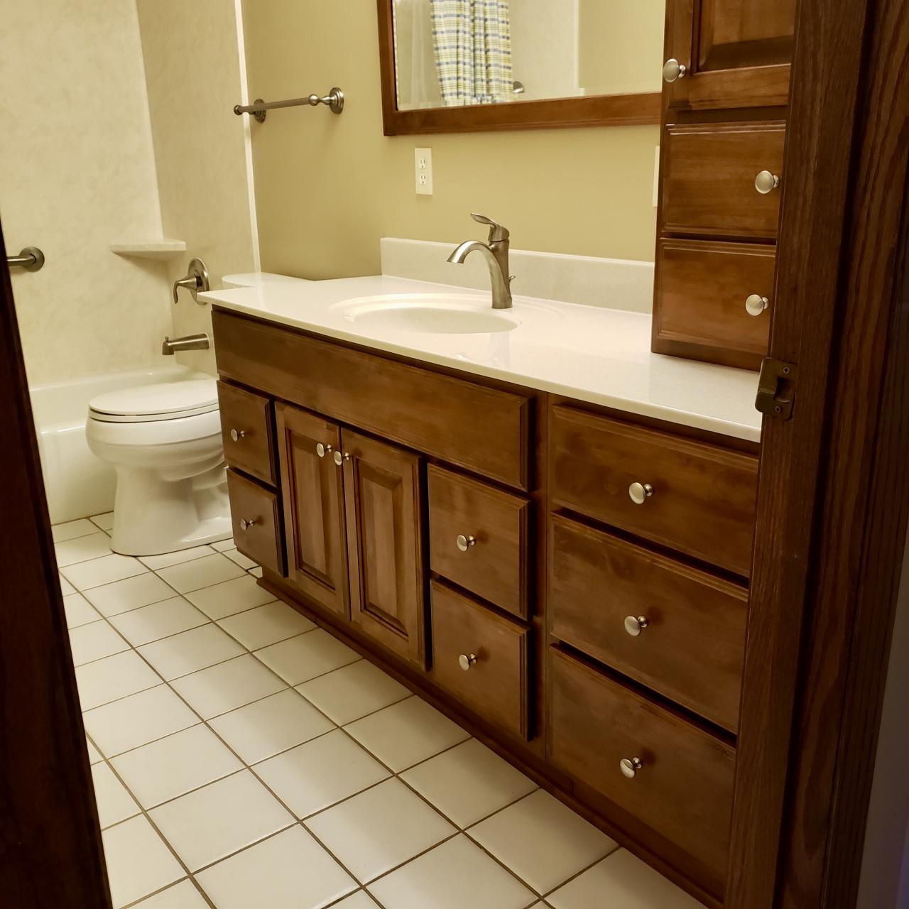 Job completed for Two Bathroom Remodels in Bloomington Home Bloomington, MN