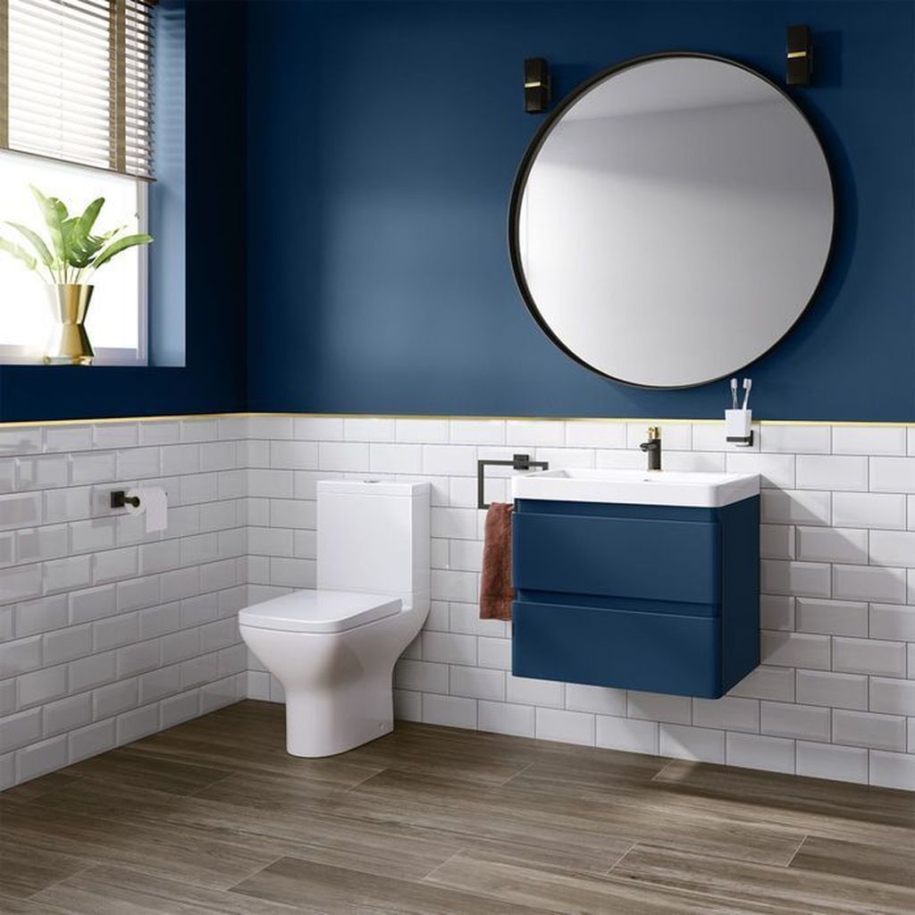 Nice Blue Color Bathroom Decor Ideas SWEETYHOMEE in 2020 Blue