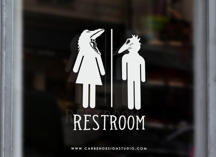 Barbara and Adam Restroom Decal. Beetlejuice Decal. Bathroom Door Decal