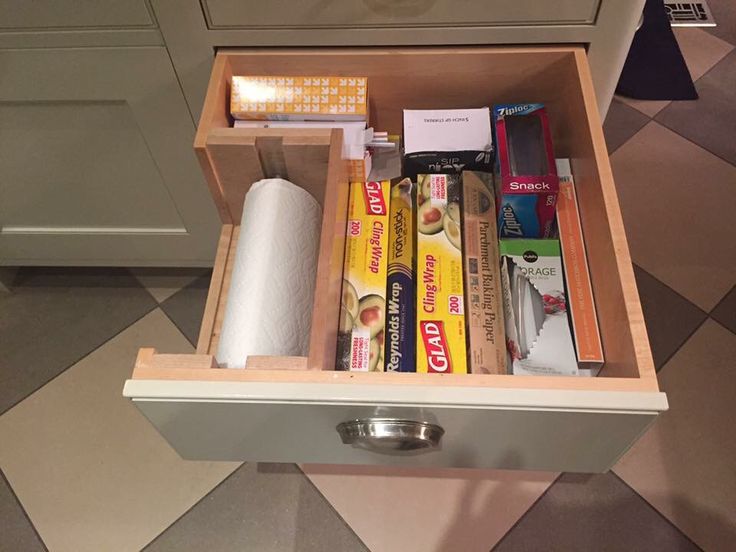 Paper towel hidden in pull drawer Kitchen Room Design, Kitchen