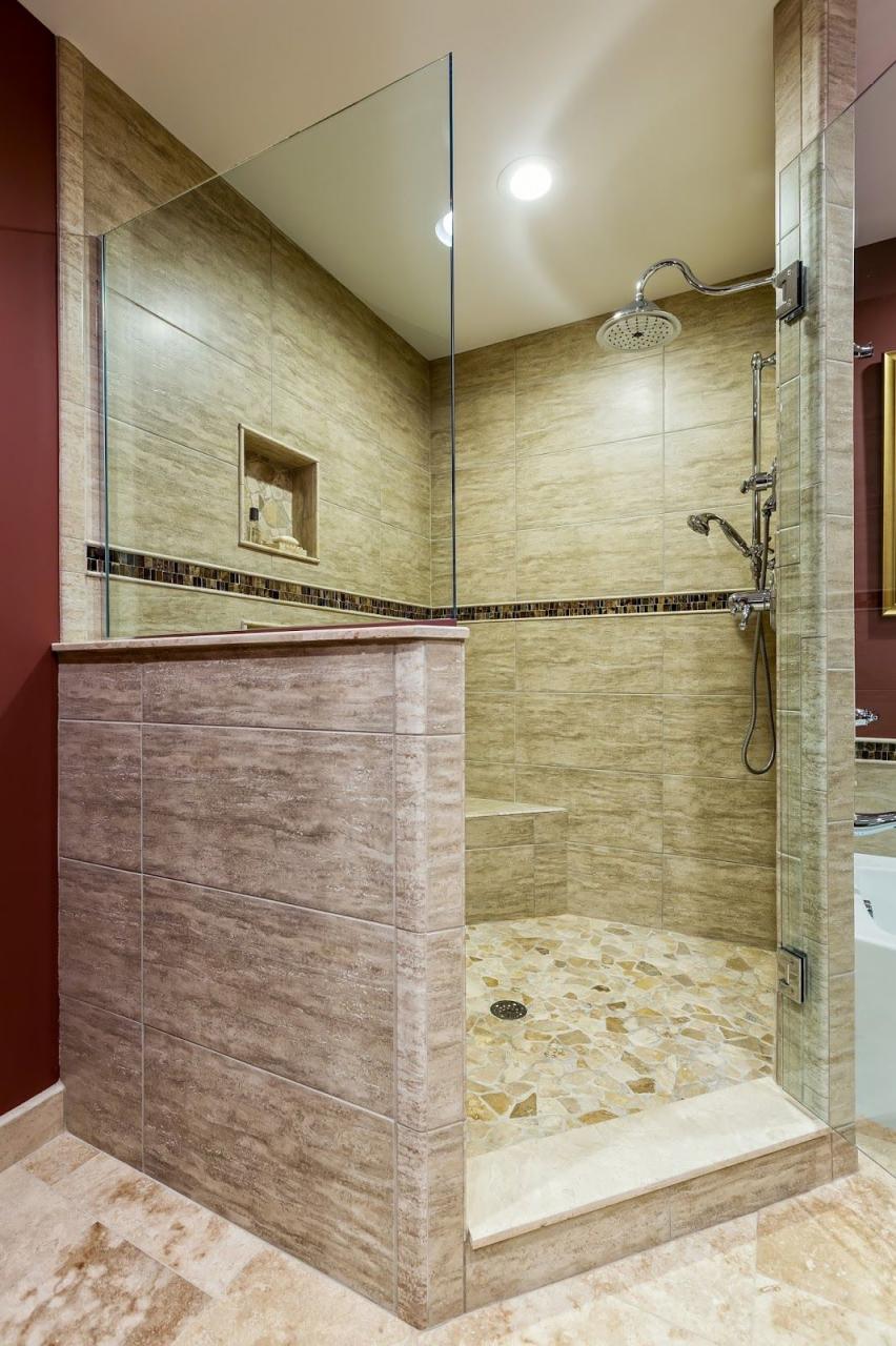 curbless steam shower Google Search Walk in shower designs, Rustic