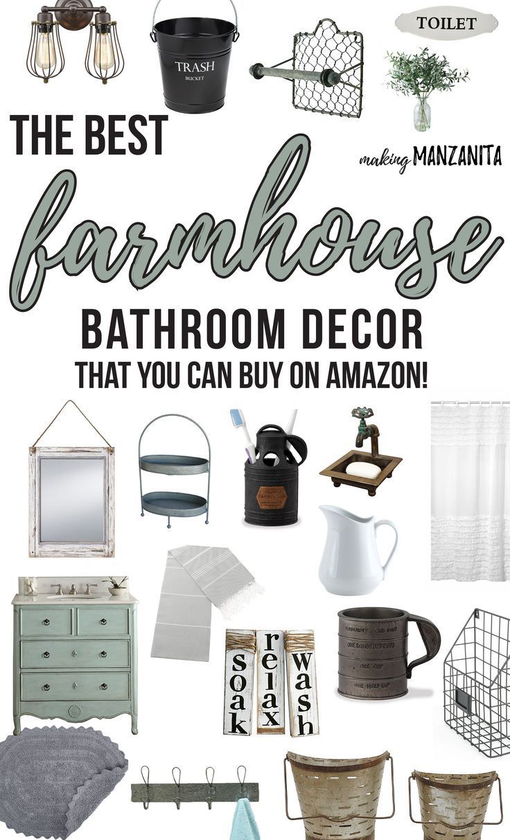 Best Farmhouse Bathroom Decor From Amazon Farmhouse bathroom decor