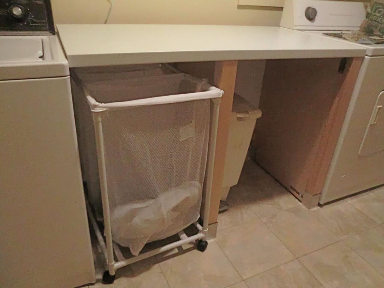 Laundry folding station out of a dishwasher IKEA Hackers