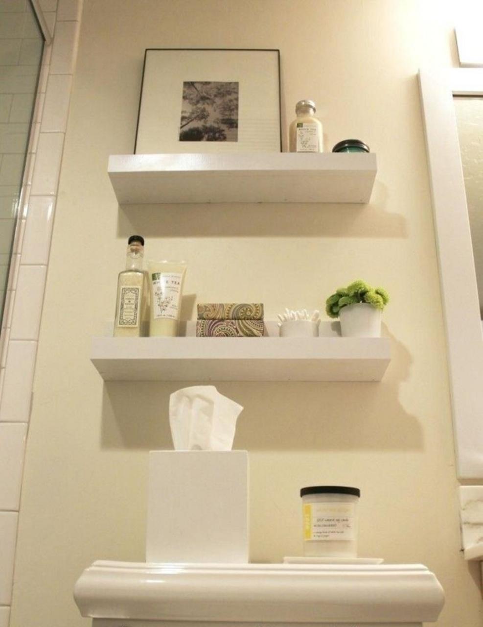 30+ Bathroom Shelf Decor Ideas DECOOMO
