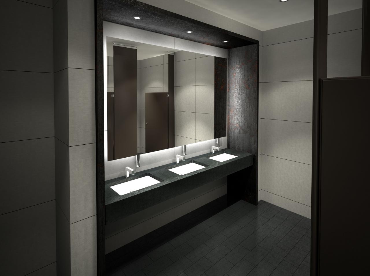 216 West 18th Office bathroom design, Restroom design, Commercial