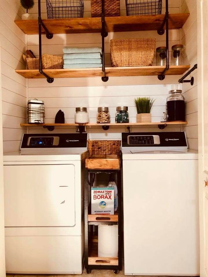 The shelves!! Laundry room design, Laundry room remodel, Small