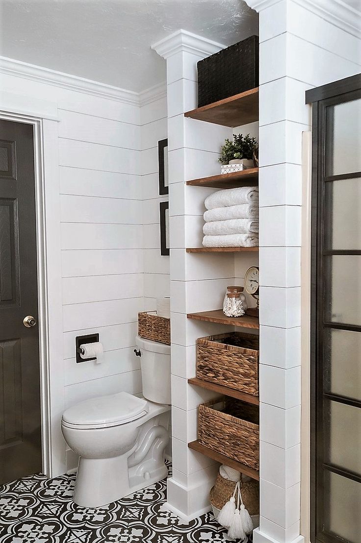 28 Well Organized Builtin Bathroom Shelf And Storage Ideas