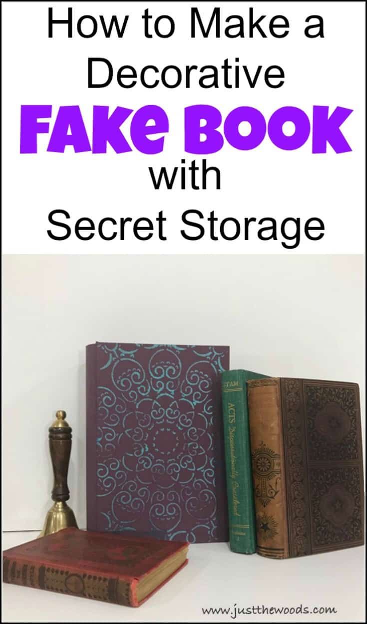 DIY decorative book box with secret storage. Book cover diy, Diy book