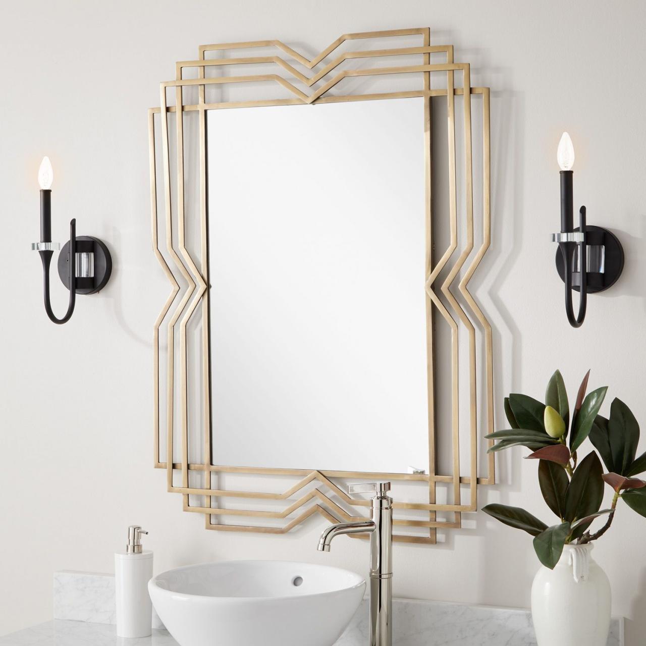 Solandra Decorative Vanity Mirror in 2021 Gold mirror bathroom
