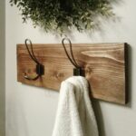 Easy Flush Mount Farmhouse Double Hook Towel Rack His And Etsy in