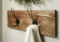 Easy Flush Mount Farmhouse Double Hook Towel Rack His And Etsy in