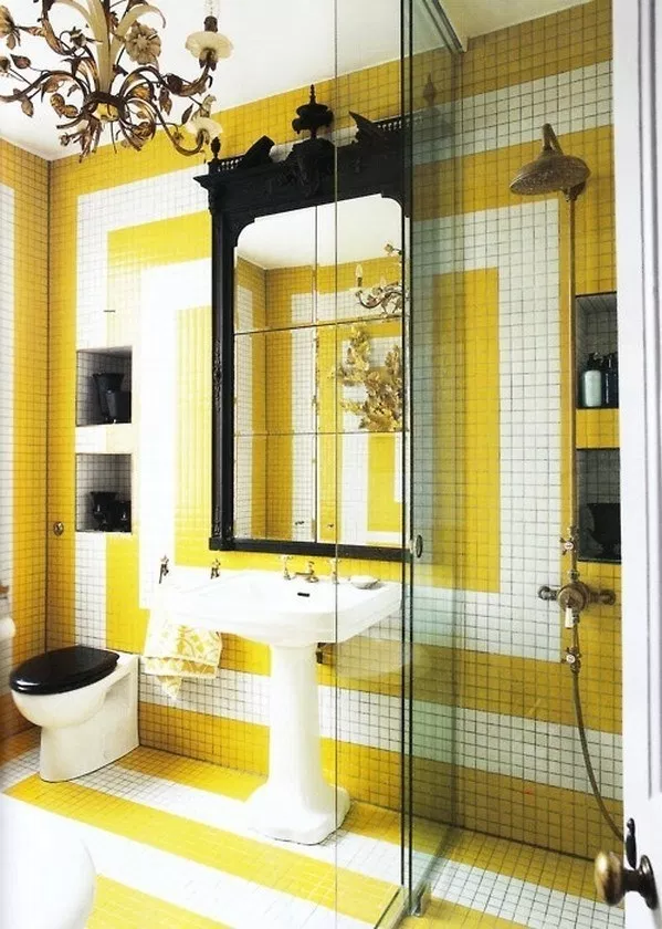 55 small yellow bathroom decorating ideas 39 Home Design Ideas