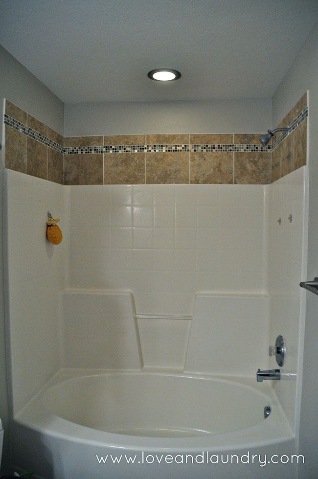 If you have tub/shower surround, this tile project is a quick and easy
