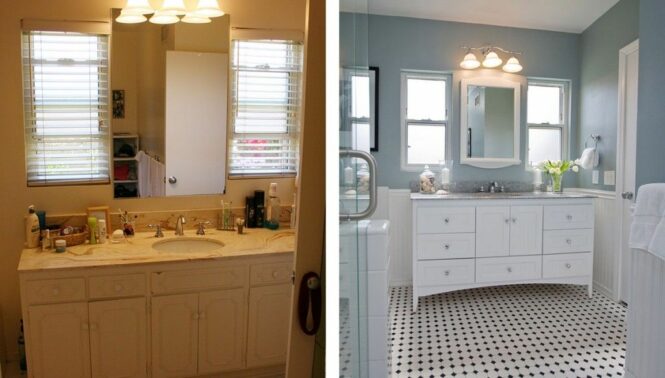 20 Before and After Bathroom Remodels That Are Stunning Cheap