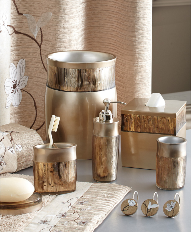 Croscill Magnolia Bath Gold Collection & Reviews Bathroom Accessories