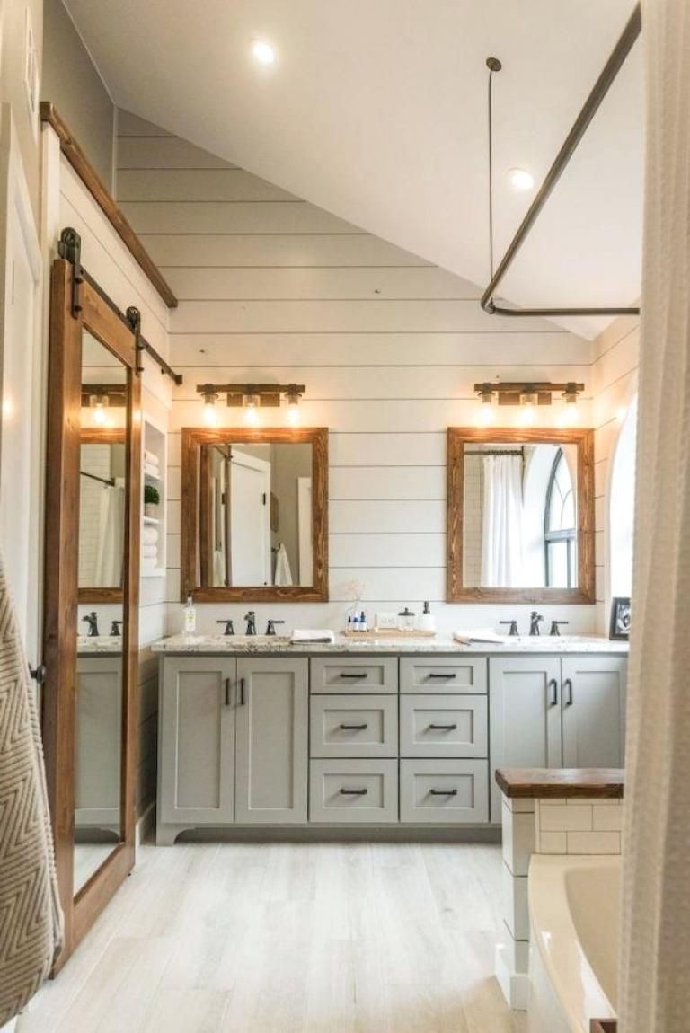 40 Rustic Farmhouse Bathroom Decor & Design Ideas Farmhouse master