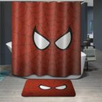 Spiderman Bathroom Decor Shower Curtain 100 Polyester +12 Hooks Bath