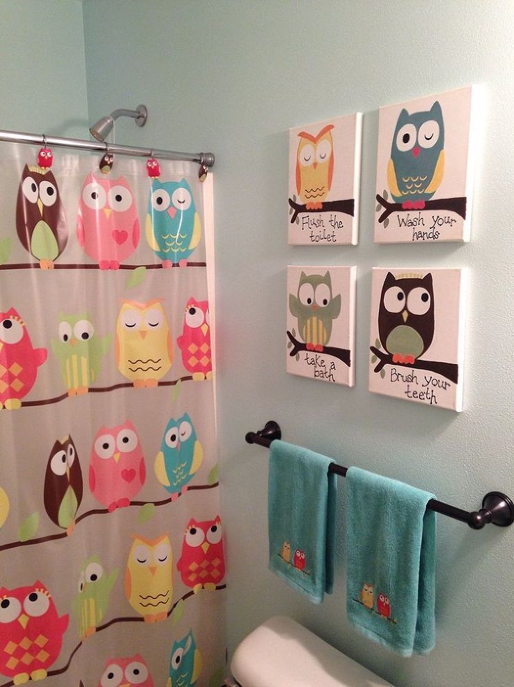 Kids Owl Bathroom Art Owl bathroom decor, Owl bathroom, Kid bathroom