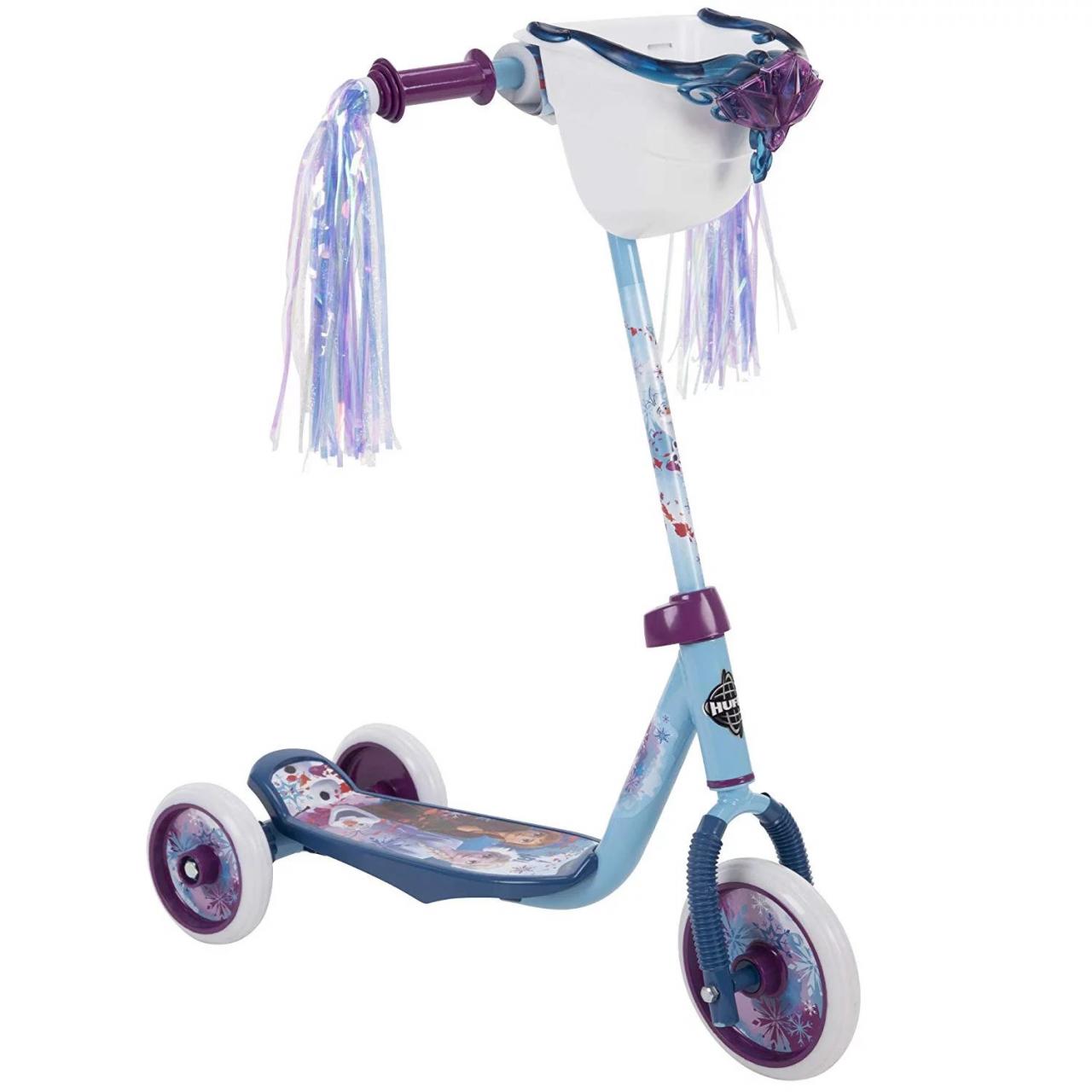 Huffy Disney Frozen 2 Kids Toddler Preschool 3 Wheel Kick Scooter with