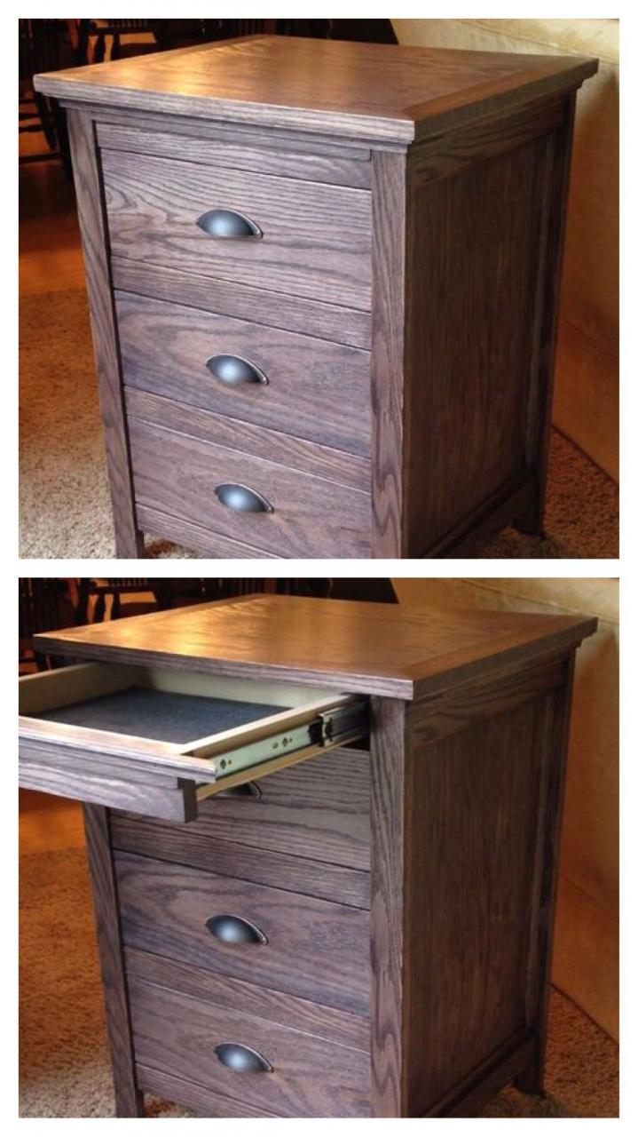 Night Stand With Locking Secret Hidden Drawer Hidden compartments