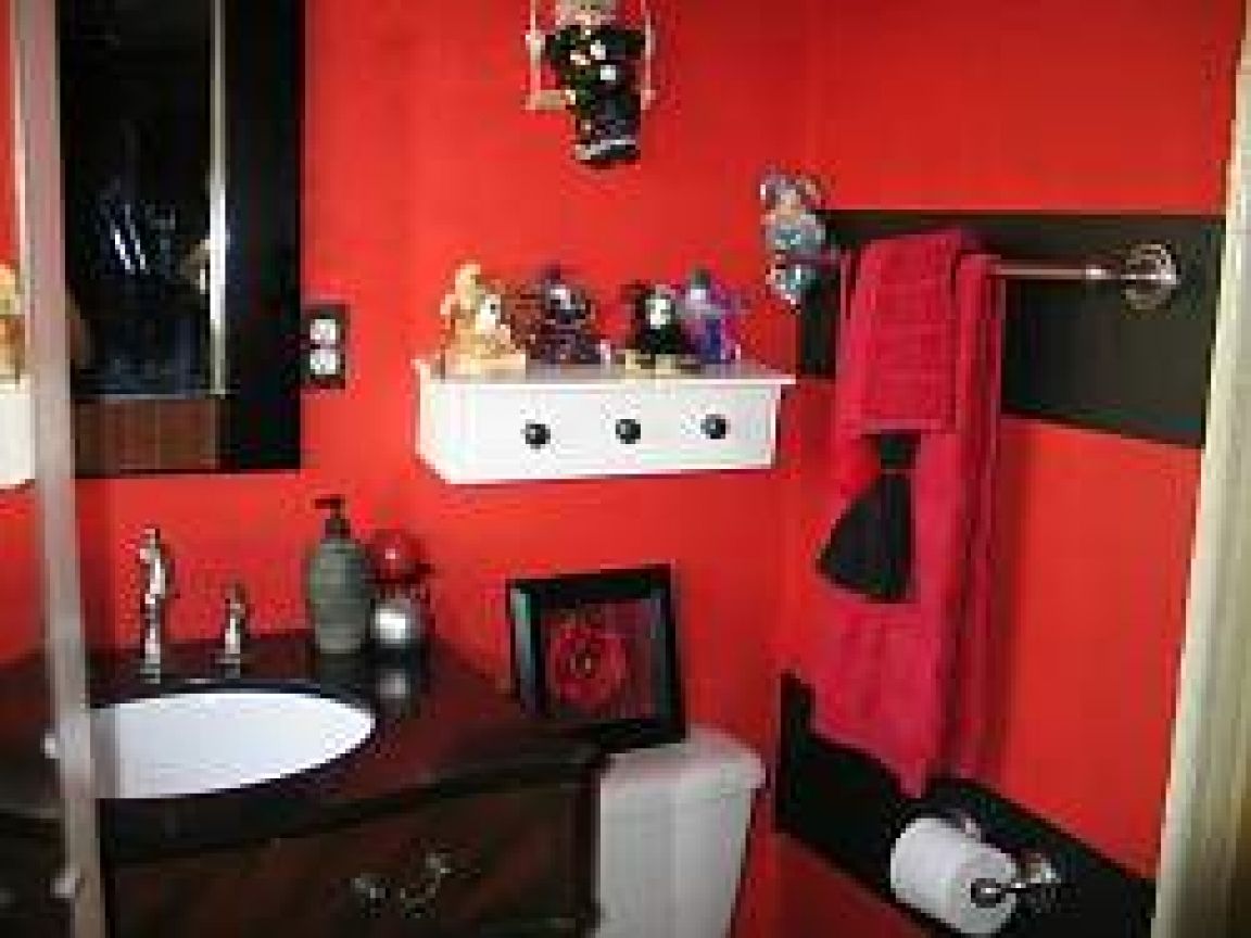 60 Bathroom Red and Black Ideas Bathroom red, Black bathroom decor