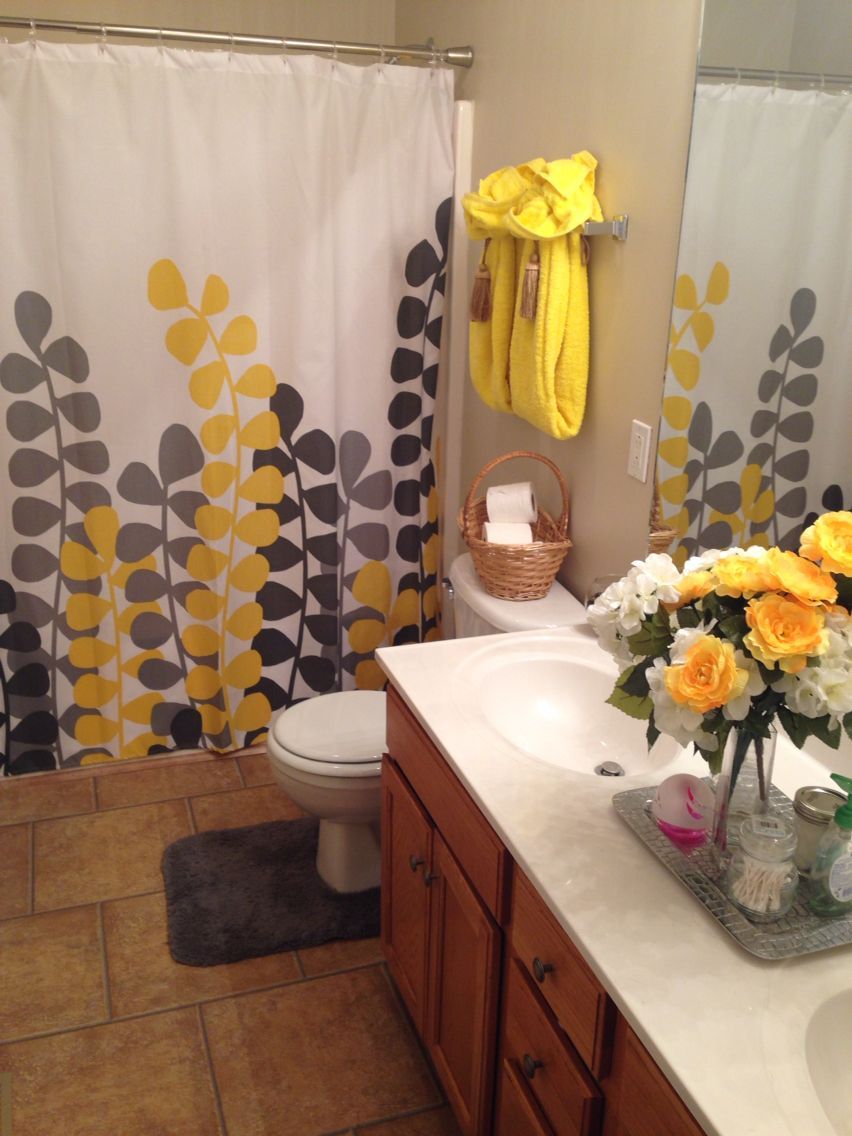 Best Yellow And Gray Bathroom Simple Ideas Home decorating Ideas