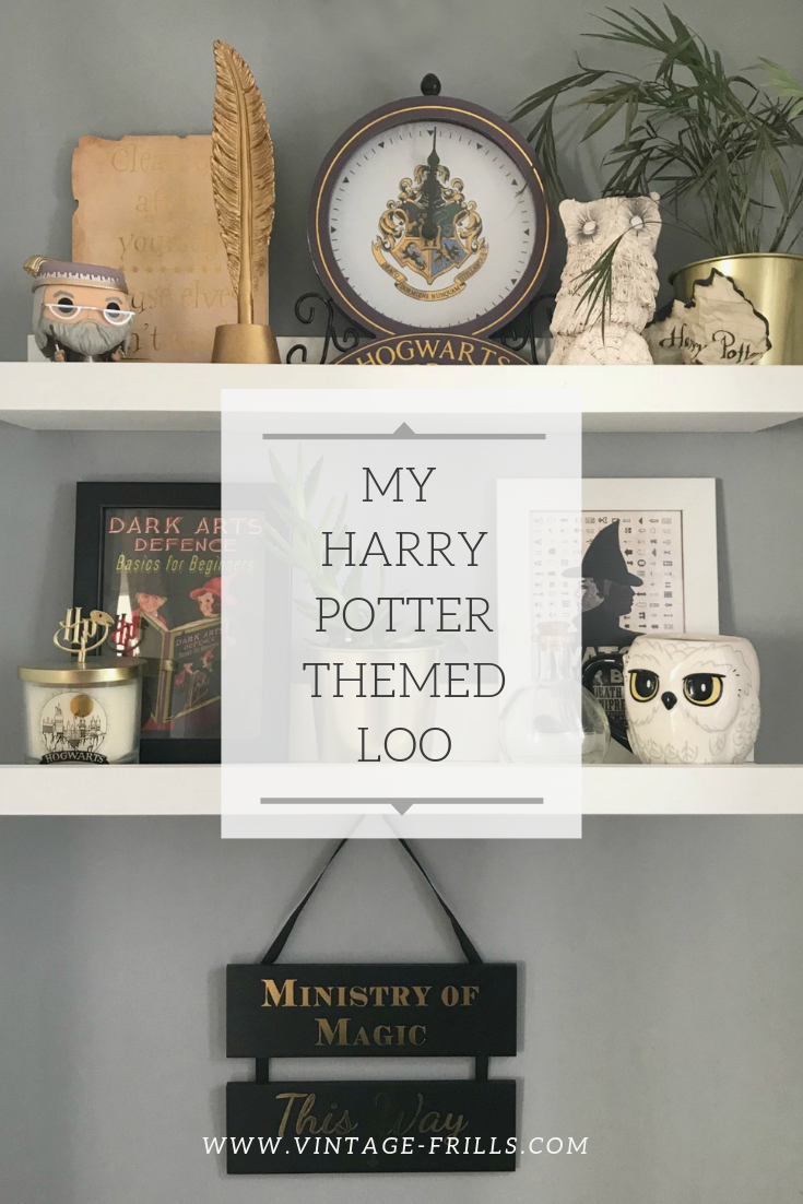 Harry Potter themed downstairs bathroom Vintage Frills Harry potter