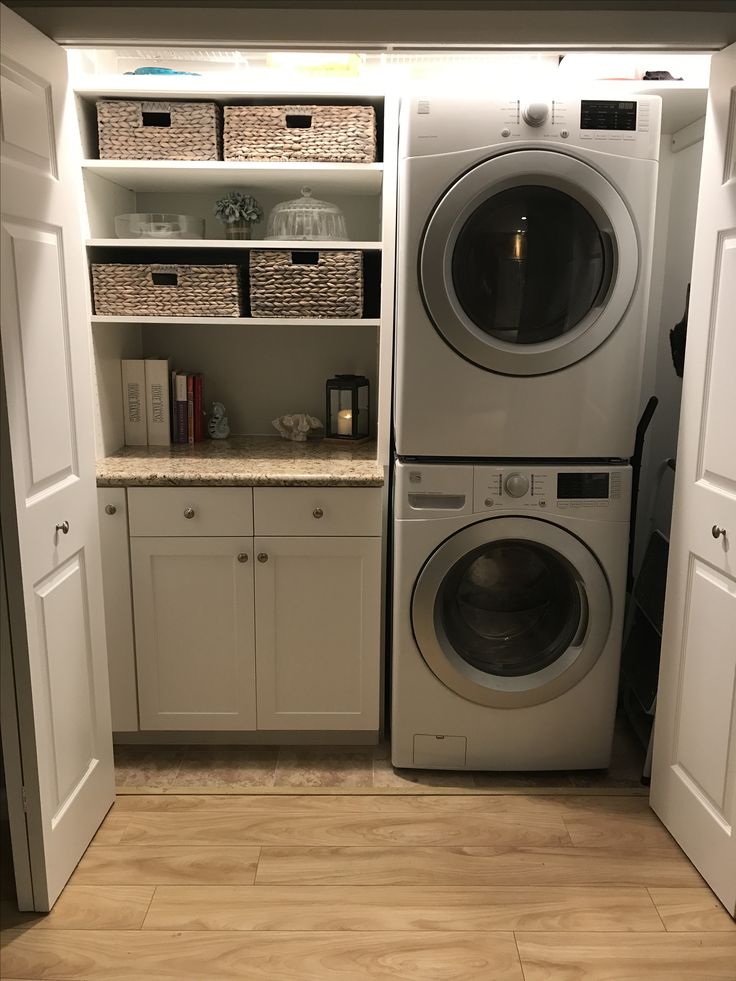 Laundry closet remodel I'm in love with how it turned out! Adjustable