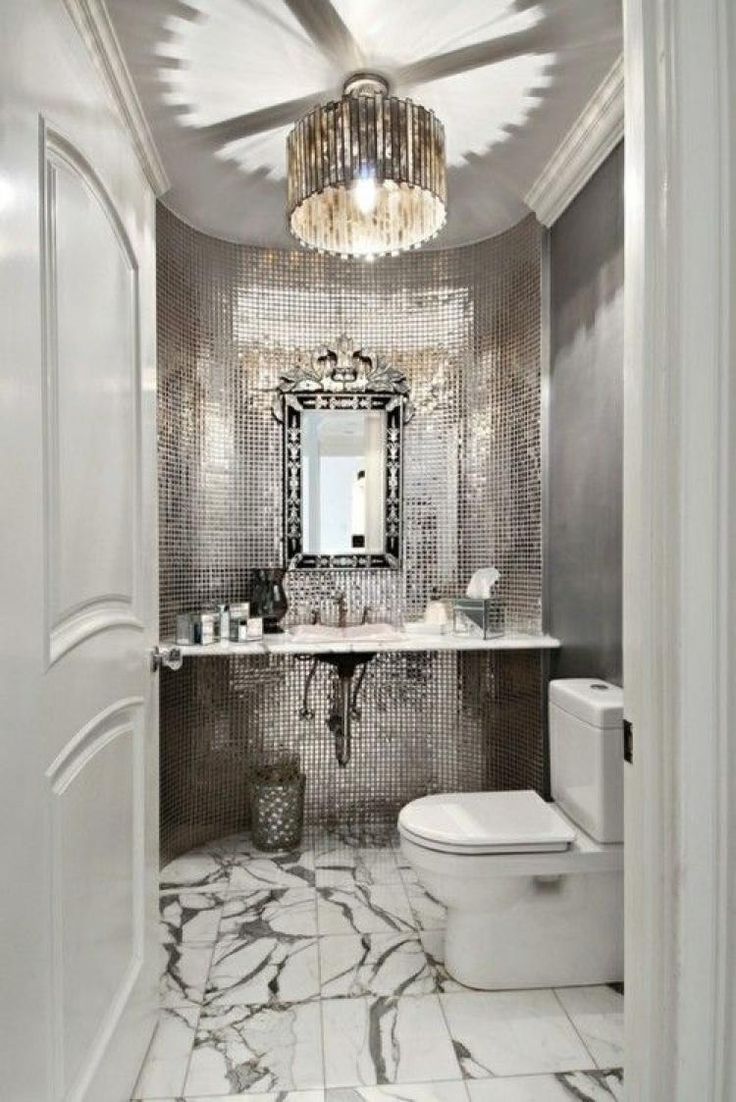 100+ Best Glitter Wall Ideas Silver bathroom, Glamorous interiors