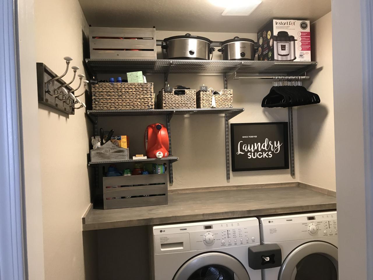 Laundry Room Complete. Elfa, The Container Store Laundry room design