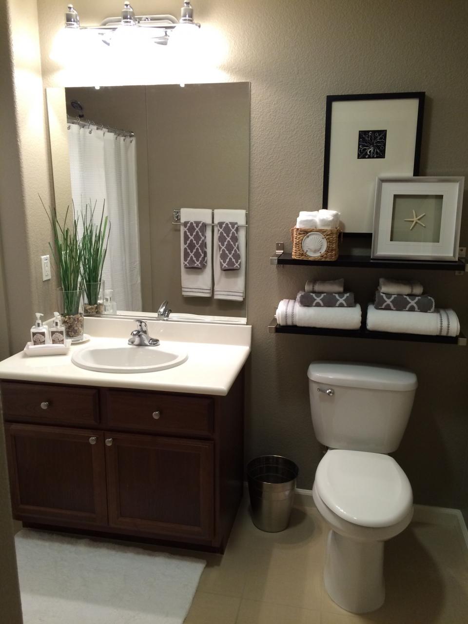 Guest bath paint color is "Taupe Tone" by Sherwin Williams. Guest