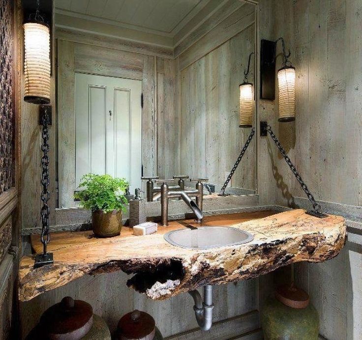 Beautiful woodland bathroom! )) Rustic bathrooms, Rustic bathroom