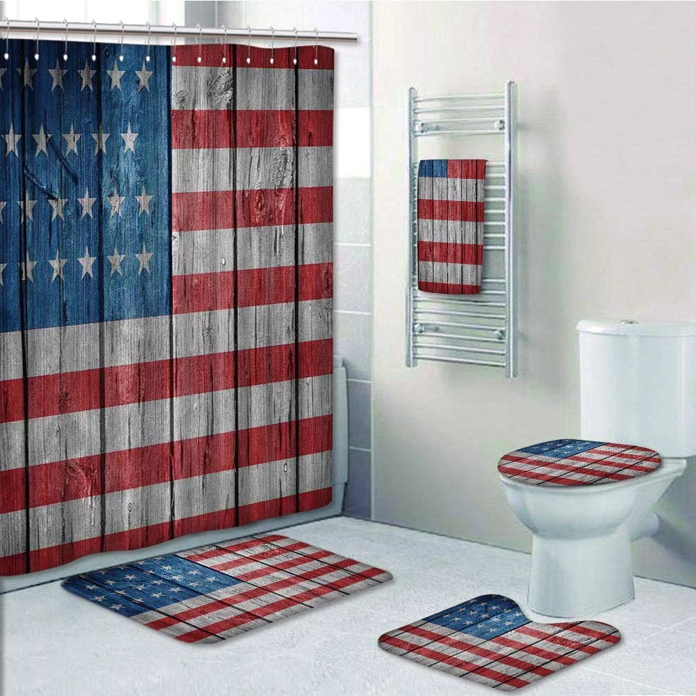 PRTAU Rustic American USA Flag Fourth of July Independence Day Retro