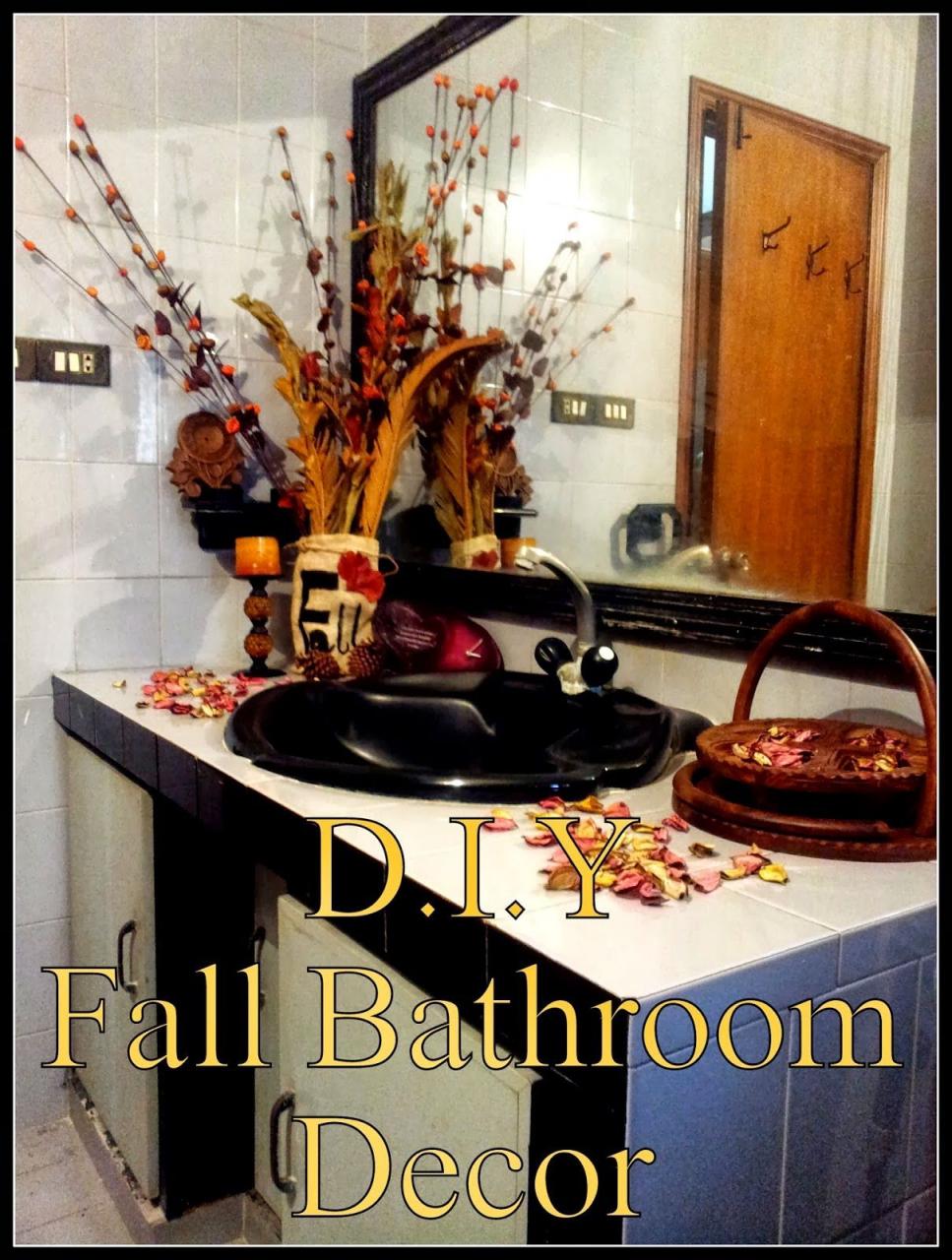 DIY Fall Bathroom Decor Fall bathroom decor, Fall bathroom, Bathroom
