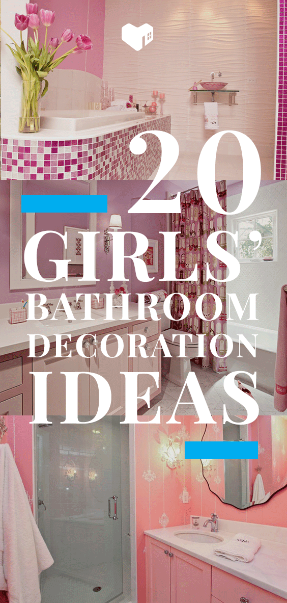 20 Lovely Ideas for a Girls' Bathroom Decoration Home Design Lover