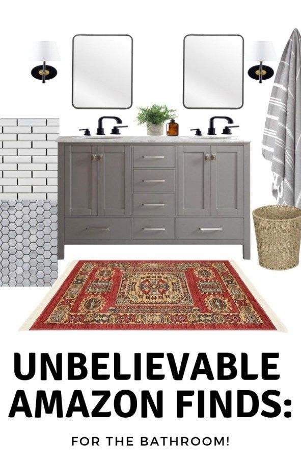 Amazon finds for the bathroom. Check out these unbelievably stylish