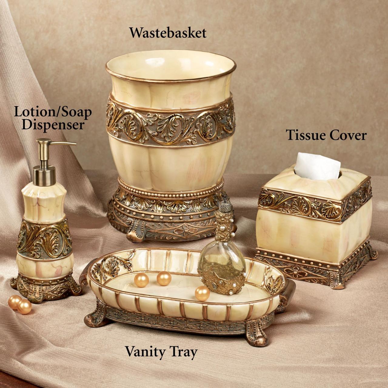 Chalmette Elegant Bath Accessories Gold bathroom accessories