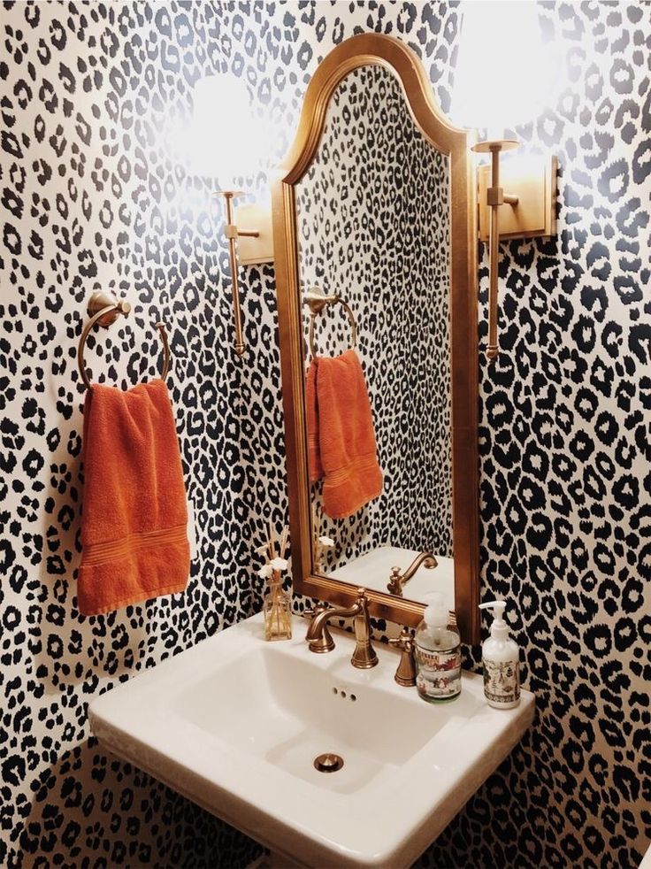 Cheetah Bathroom Home decor inspiration, House design, Home