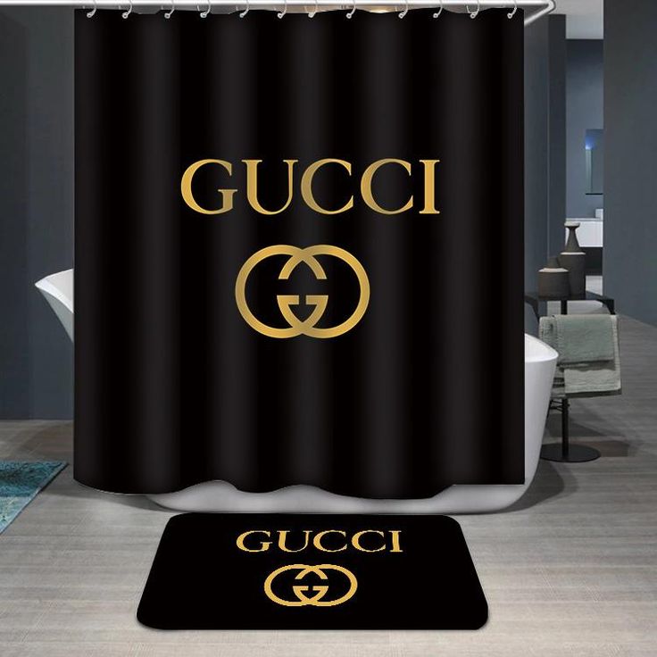 Gucci Logo Custom Shower Curtain Shower curtain decor