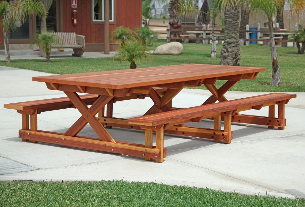 Chris's Picnic Table with Attached Benches Picnic