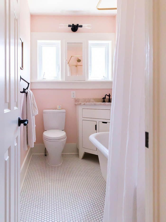 bold bathroom colors minimalistbathroomrug Pink bathroom decor, Pink