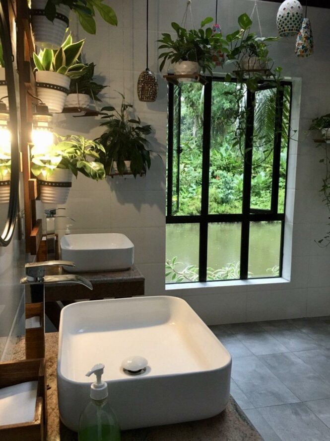 A bathroom in Borneo’s rainforest Diy bathroom design, Room