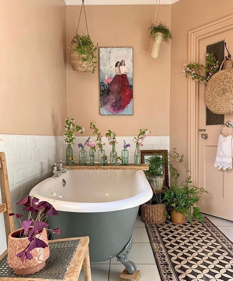 40 Amazing Bohemian Style Bathroom Decor Ideas in 2020 Bohemian style