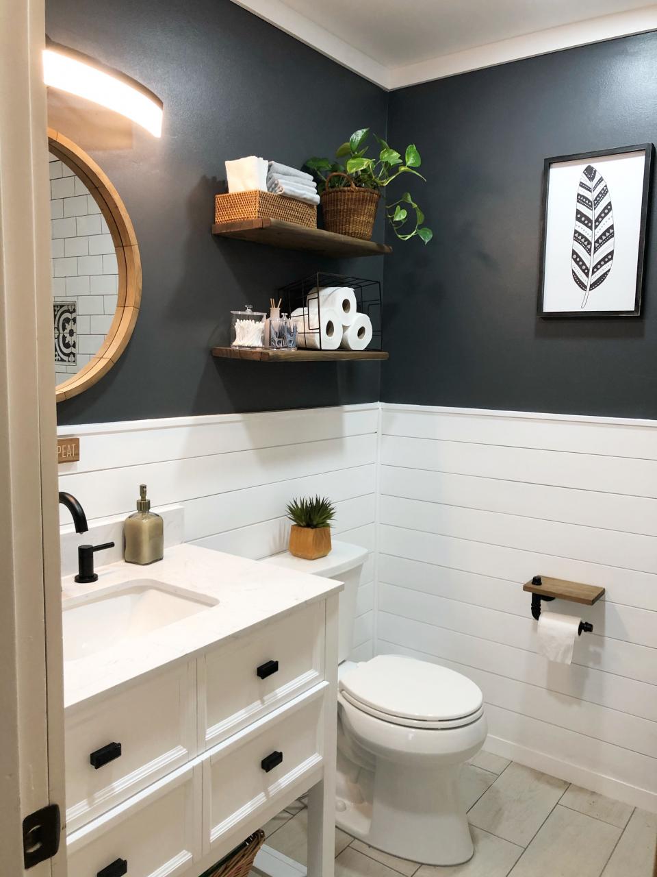 Bathroom Ideas Small half bathrooms, Bathroom makeover, Shiplap