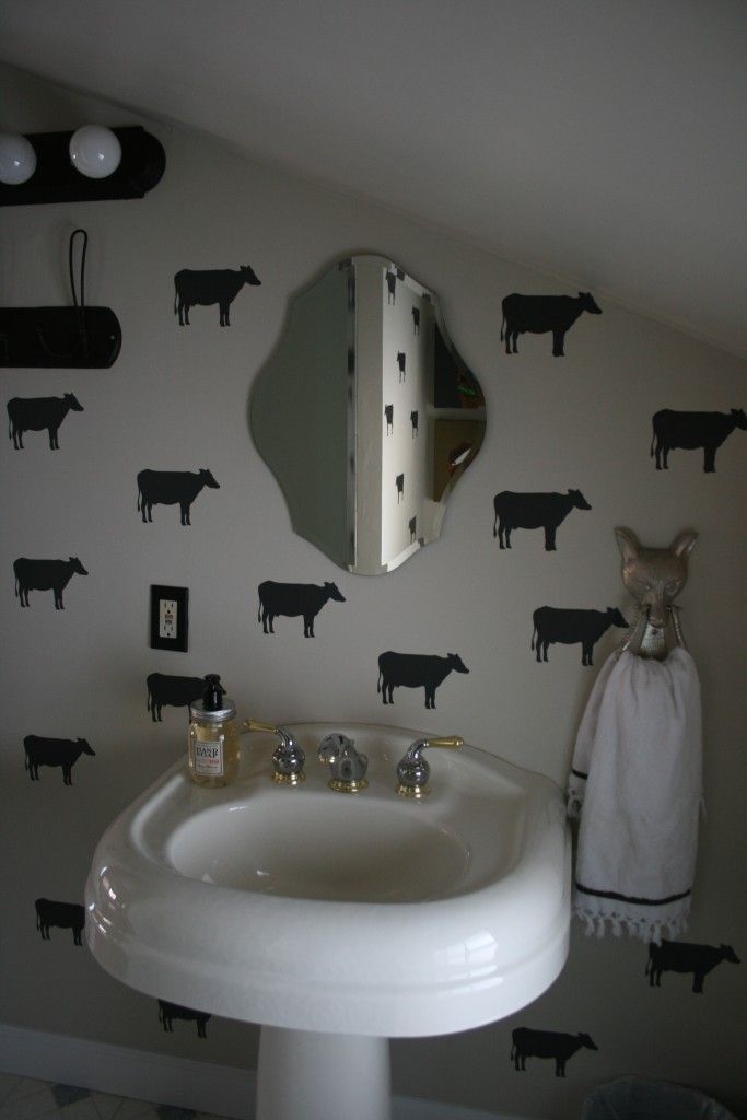 Cow Bathroom Lucky Break Acres Tiny bathroom, Bathroom makeover