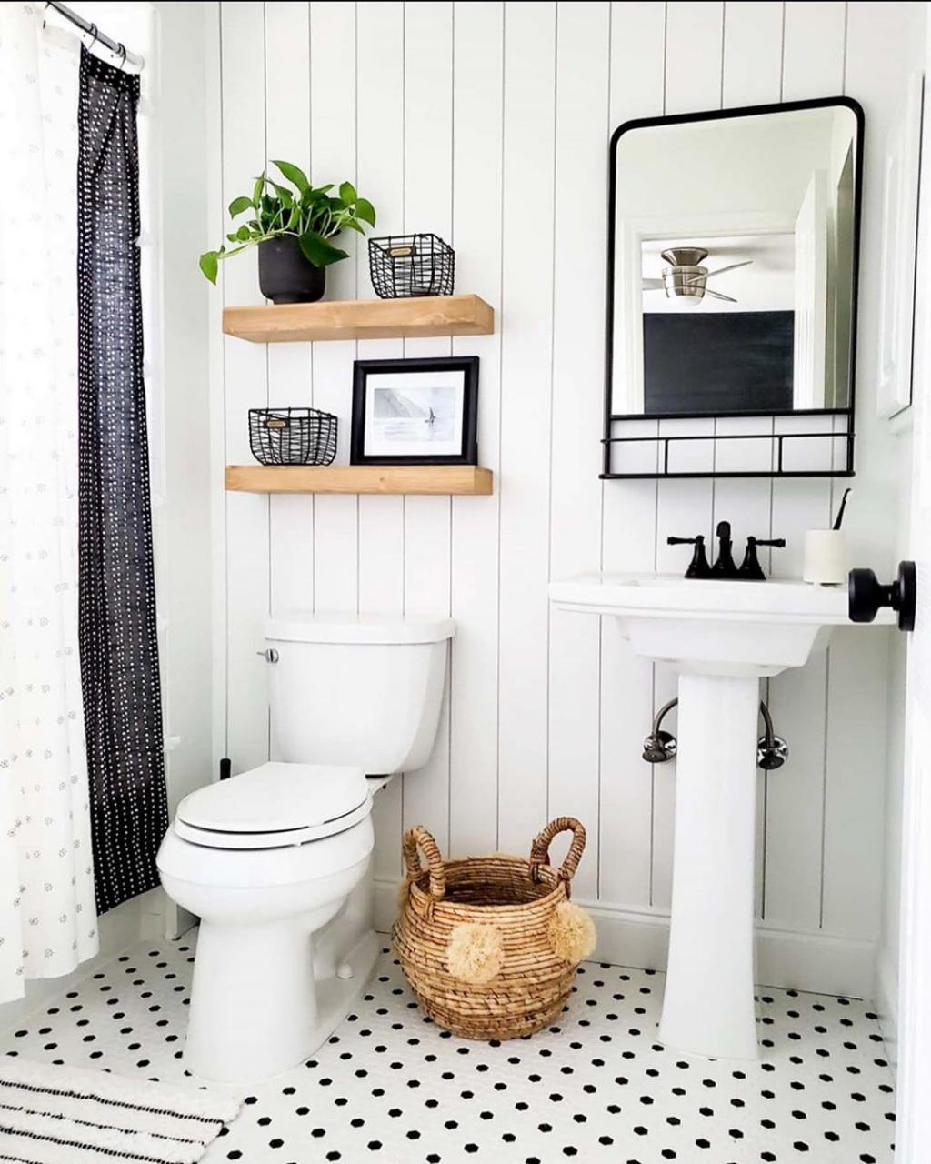 Mid Century•Boho•Farmhouse on Instagram “This bathroom turned out