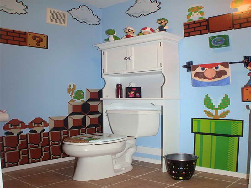 Lol I love that people sometimes go all out with a theme! Bathroom